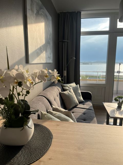 Abendstimmung in der Ferienwohnung Seiss Piccolo am Südstrand Burgtiefe auf Fehmarn