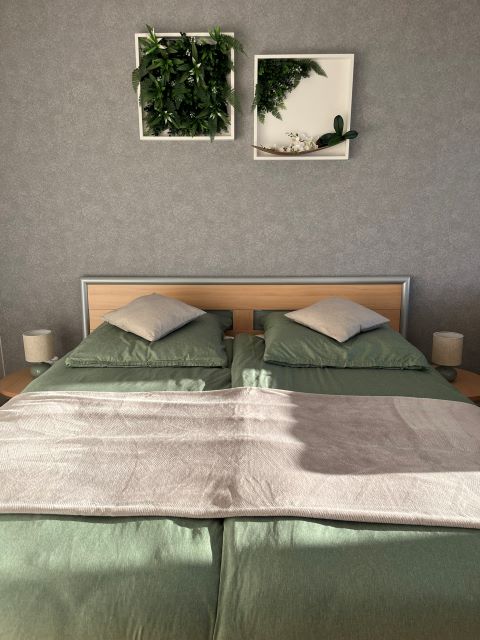 Bequemes Bett in der Ferienwohnung Grande am Südstrand von Fehmarn